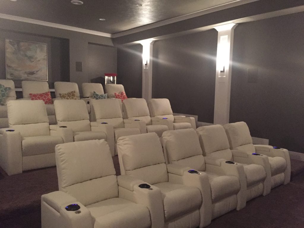 Layton, UT Custom Home Theater Room