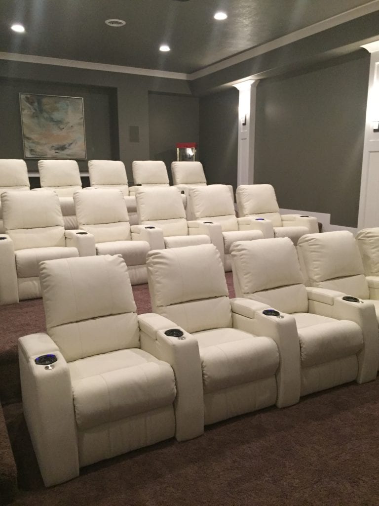 Layton, UT Custom Home Theater Room